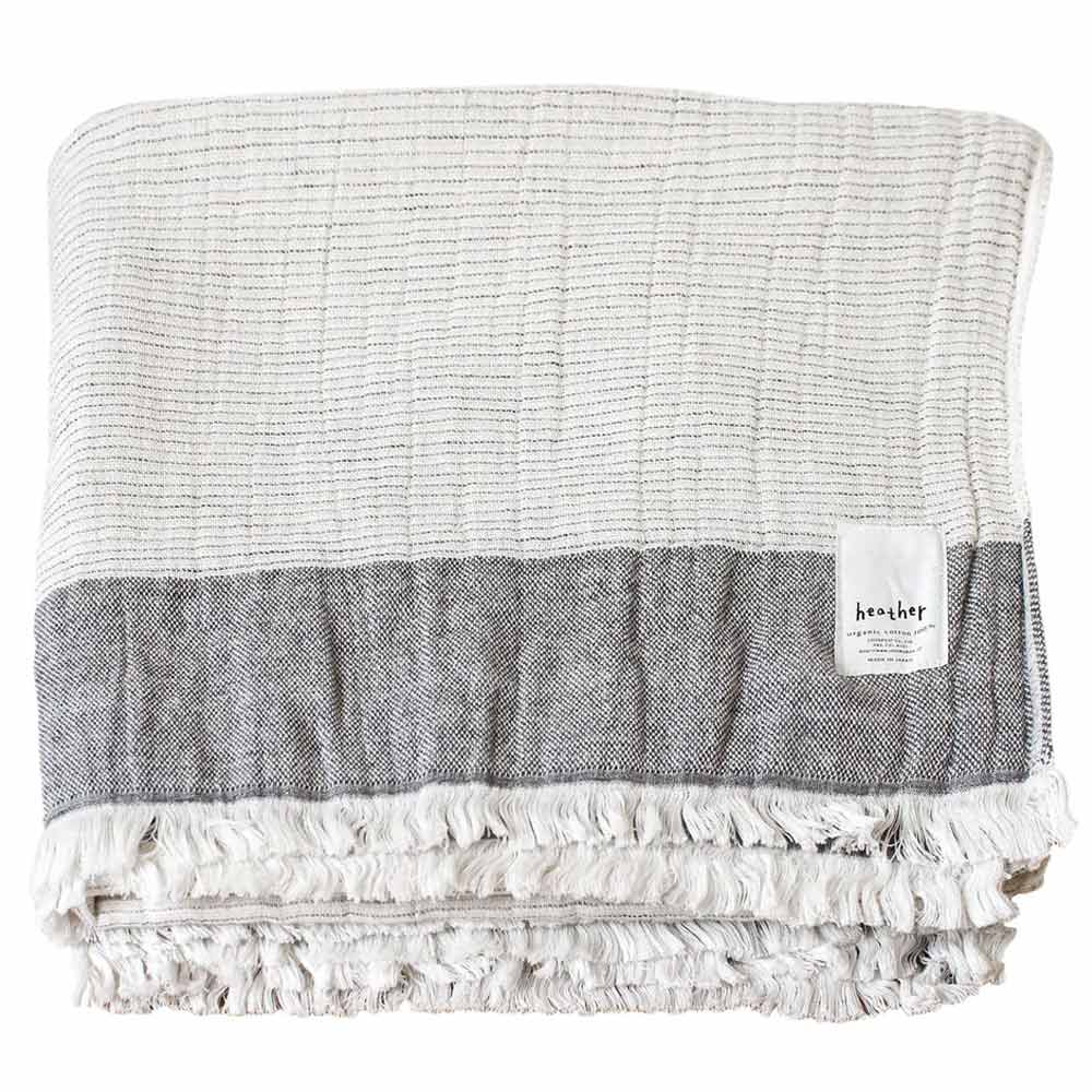 Ten i Muhou Heather Stripe Bath Towel - Beige