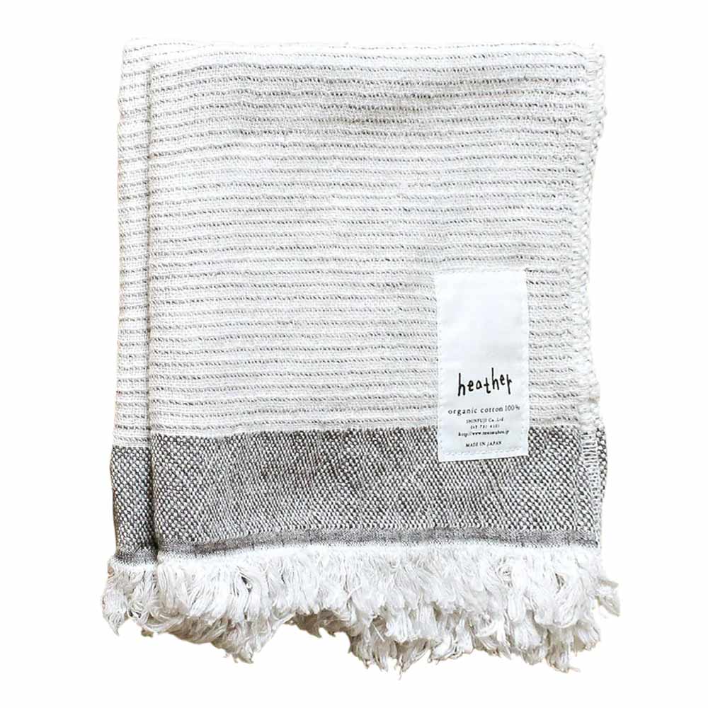 Ten i Muhou Heather Stripe Face Washer - Beige