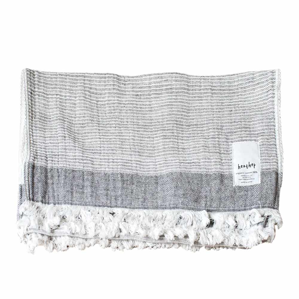 Ten i Muhou Heather Stripe Hand Towel - Grey