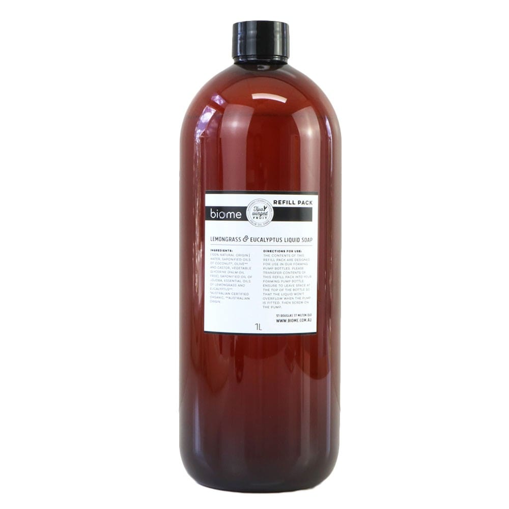 Two Winged Fruit Liquid Soap Refill 1L - Lemongrass & Eucalyptus
