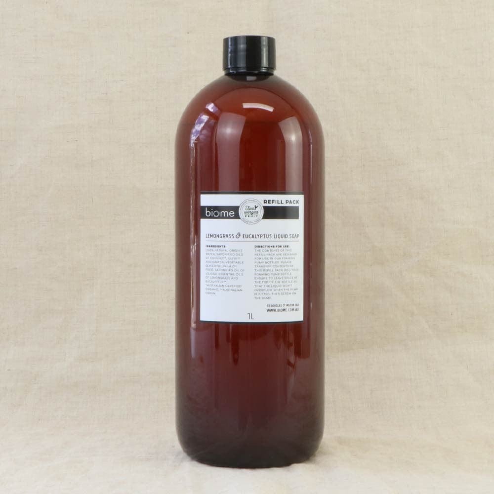 Two Winged Fruit Liquid Soap Refill 1L - Lemongrass & Eucalyptus