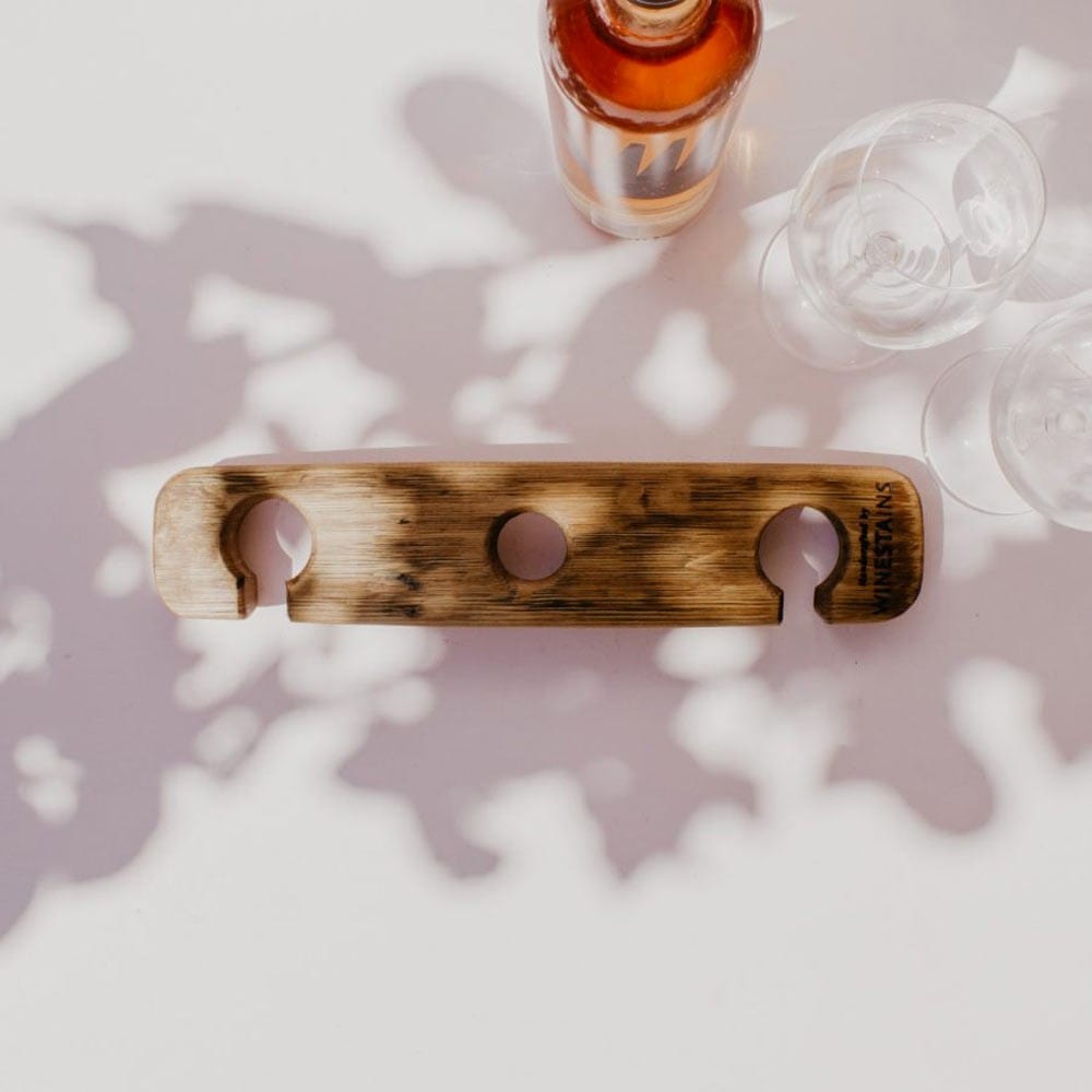 Winestains Wine Glass and Bottle Display