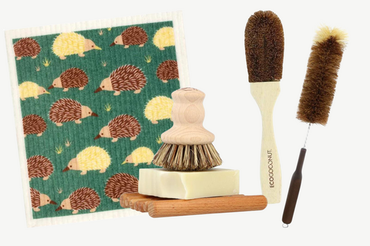 Scrub Cleaner & Greener with an Eco Dish Brush