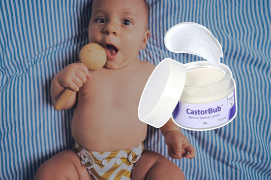 Natural zinc bottom balm for nappy rash with CastorBub