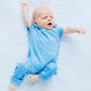 100% Organic Cotton Summer Short Sleeve Crossover Sleepsuit - Coral in Pink