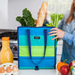 Packit Freezable Grocery Tote Bag - Fresh Stripe