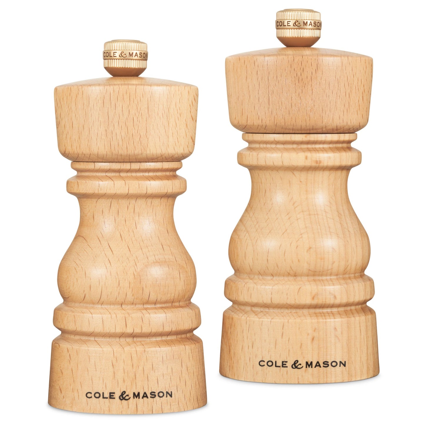 Cole & Mason London Salt & Pepper Mill 13cm Set - Beech