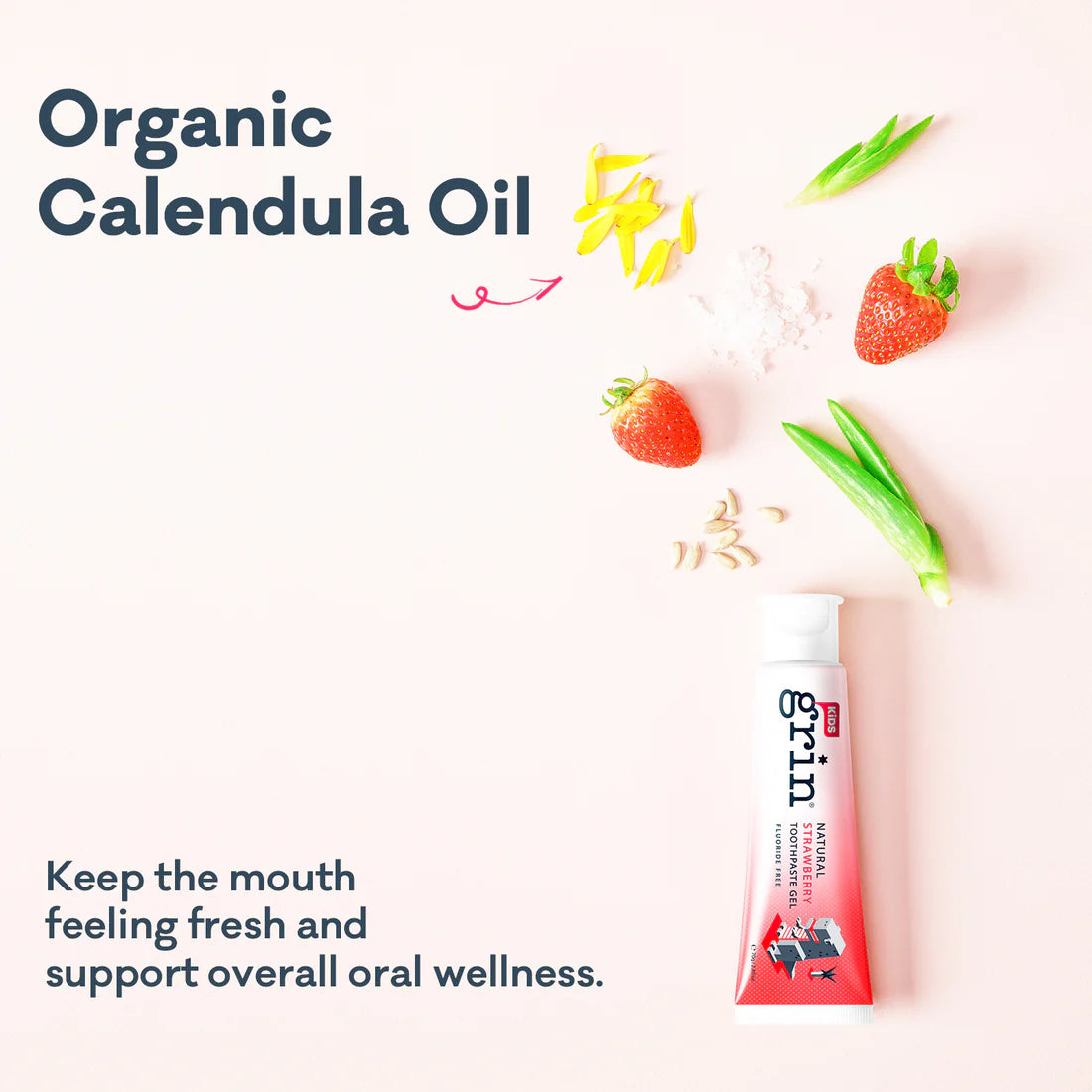 Grin Natural Kids Toothpaste 70g - Strawberry