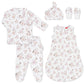 Aster & Oak 5 Piece Organic Cotton Gift Box Set - Butterfly Garden