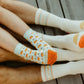 Banabae Organic Cotton Crew & Floral Check Socks 2pk - Rad Nan