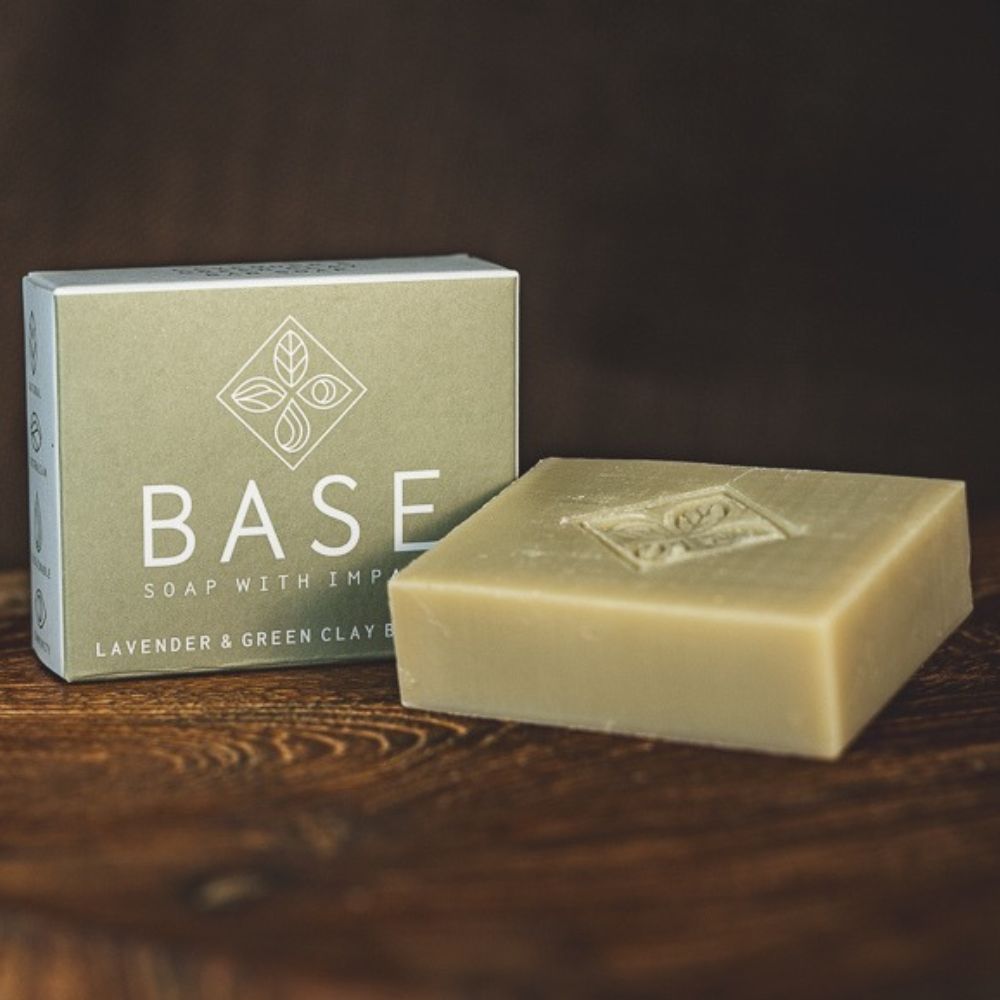 Base Soaps Lavender & Green Clay Soap Bar
