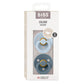 Bibs Anatomical Dummy Natural Rubber - Baby Blue/Petrol