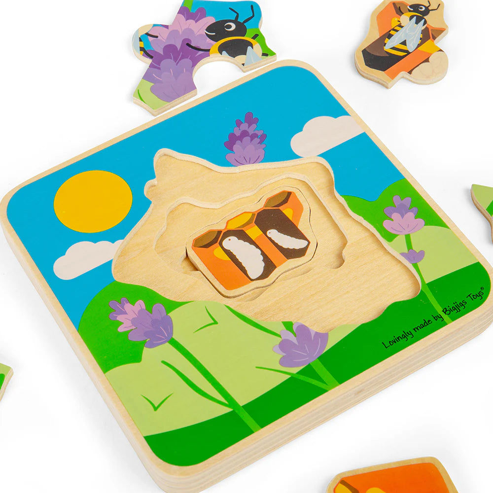 Bigjigs Toys Lifecycle Puzzle Honeybee