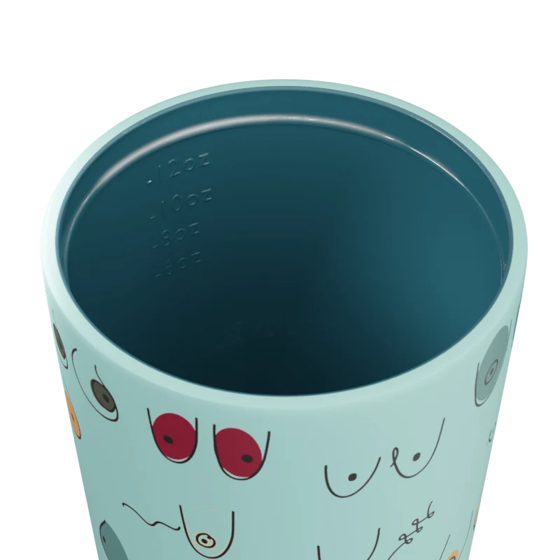 Fressko Reusable Ceramic Lined Cup 12oz  - (Limited Edition) Boobie 2.0