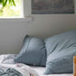 Lazybones Organic Cotton Rosette Pillowcase Set - Chambray