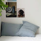 Lazybones Organic Cotton Rosette Pillowcase Set - Chambray