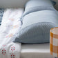 Lazybones Organic Cotton Rosette Pillowcase Set - Chambray
