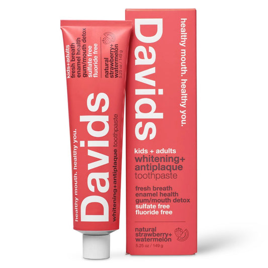 Davids Toothpaste Kids + Adults Whitening & Antiplaque Strawberry Watermelon 149g