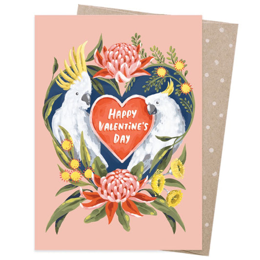 Earth Greetings Card - Cockatoo Valentine