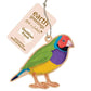 Earth Greetings Wooden Christmas Decoration - Gouldian Finch