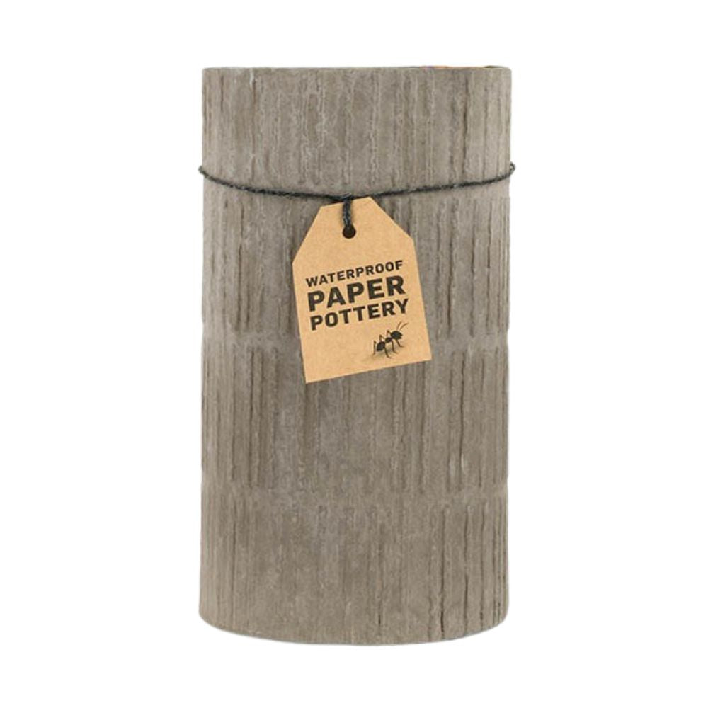EcoMax Paper Pottery Toilet Brush Holder - Concrete