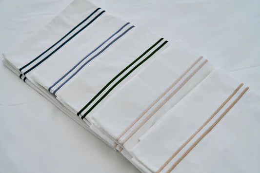 Organic Cotton Tailored Pillowcases - Embroidered