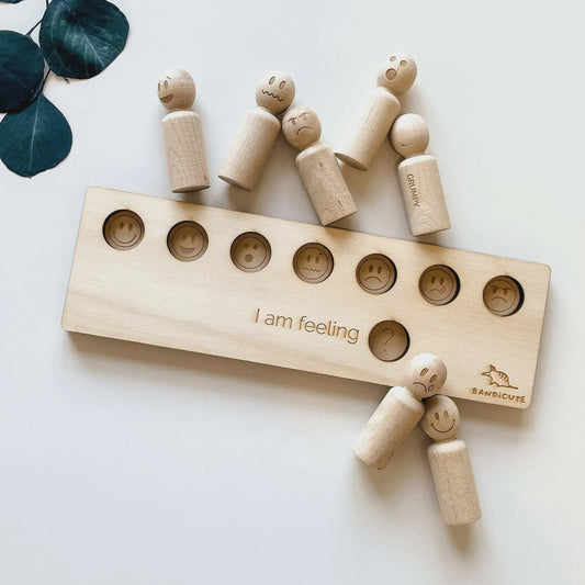 Bandicute Wooden Emotions Peg Dolls