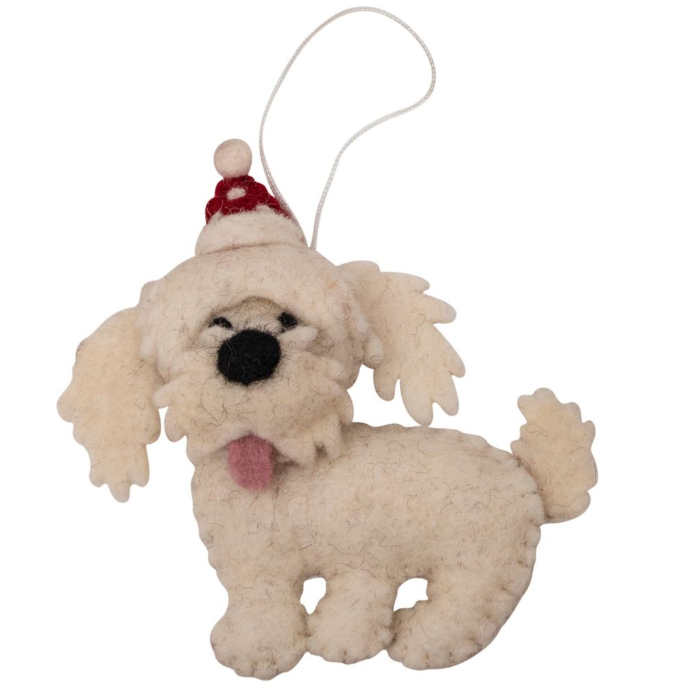 Fairtrade Felt Christmas Decoration - Cavoodle