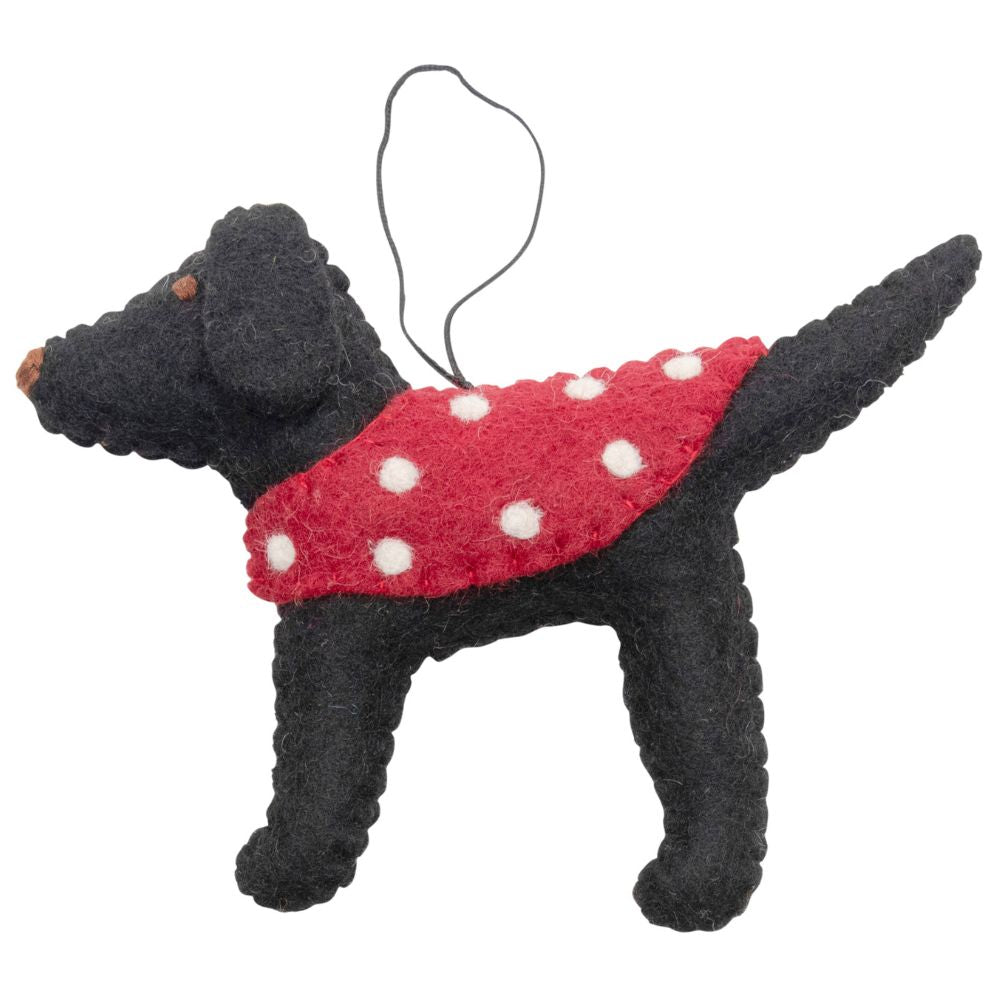 Fairtrade Felt Christmas Decoration - Labrador with Coat