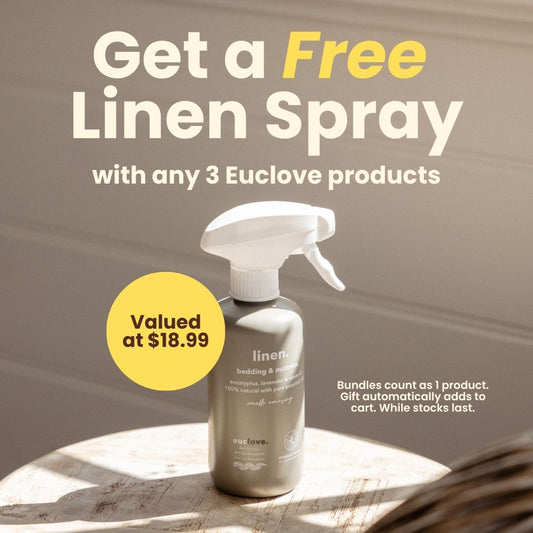 YOUR GIFT Euclove Linen Spray 300ml (valued at $18.99) with any 3 Euclove products