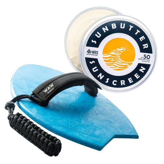 WAW! Body Surfing Handplane & Sunscreen Bundle