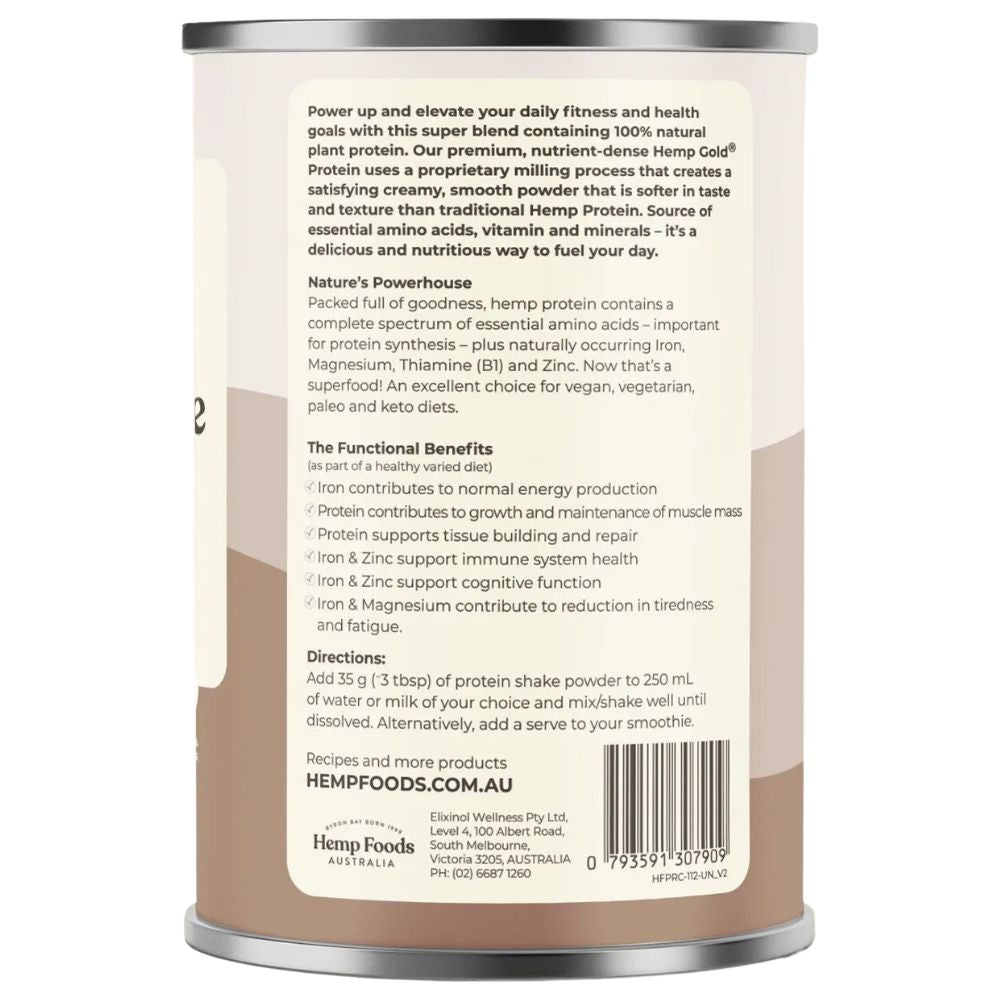 Hemp Foods Australia Organic Hemp Protein Shake - Chocolate 420g