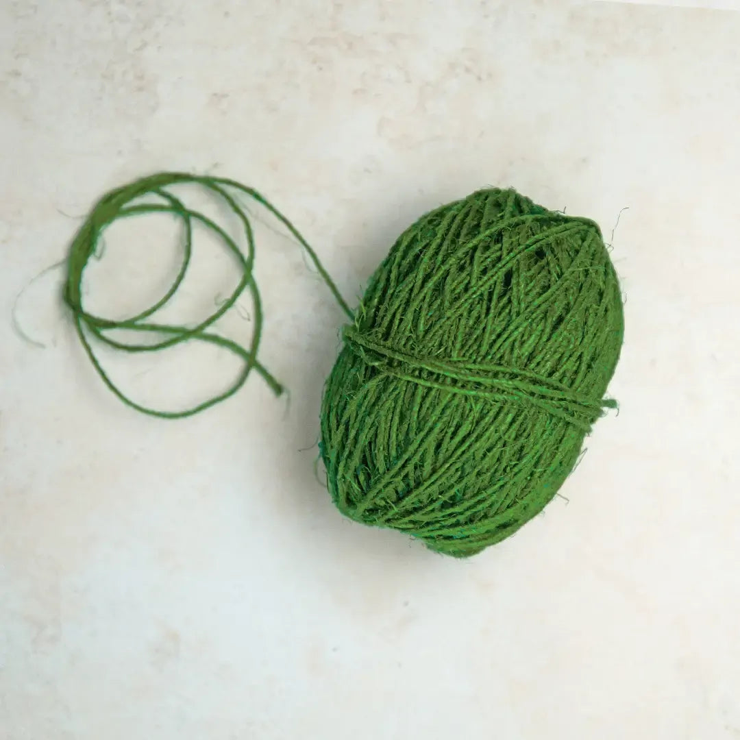 Fair Trade Handspun Hemp Twine 50m - Garden Green