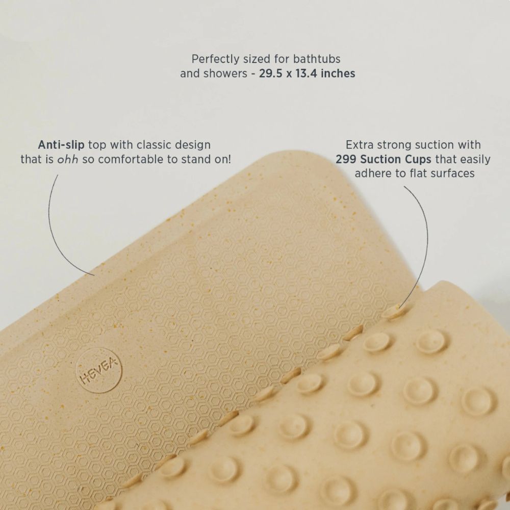 Hevea Upcycled Natural Rubber Bath Mat - Large