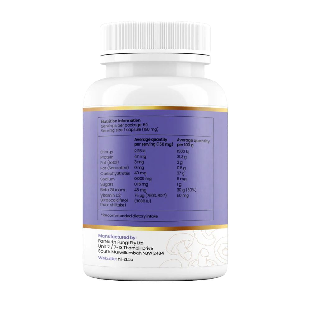 Hi-D Natural Vitamin D 3000 IU 60 Caps