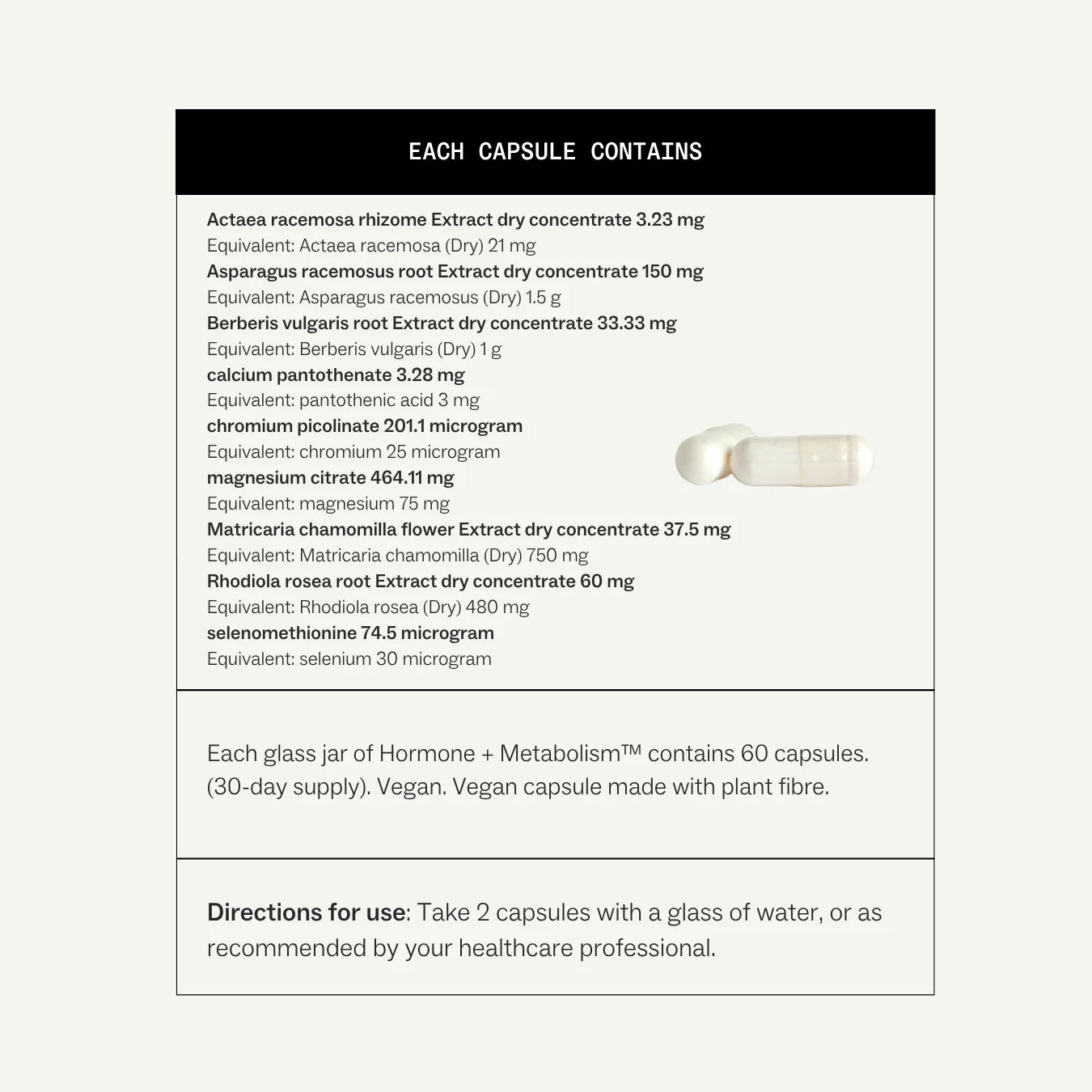 My Way Up Hormone + Metabolism (60 caps)