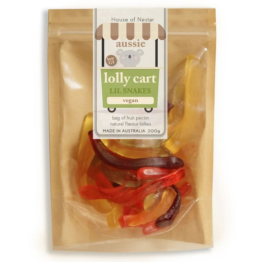 House of Nestar Vegan Gluten Free Lollies 180g - Pectin Snakes