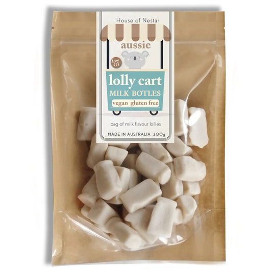 House of Nestar Vegan Gluten Free Lollies 200g - Milk Bottles