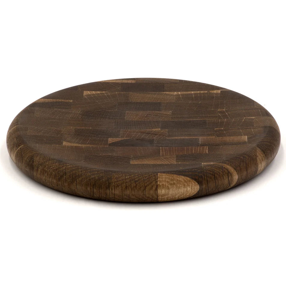 Sands Made Endgrain Wooden Chef Block - Smoked Oak (Round Small)