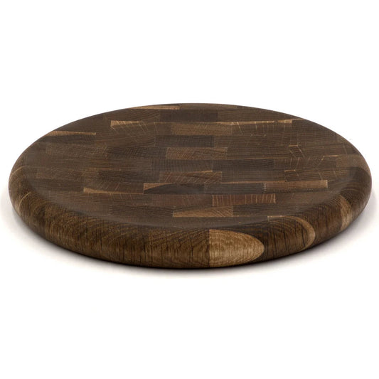 Sands Made Endgrain Wooden Chef Block - Smoked Oak (Round Small)
