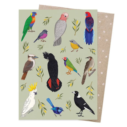 Earth Greetings Card - Iconic Birds of Australia