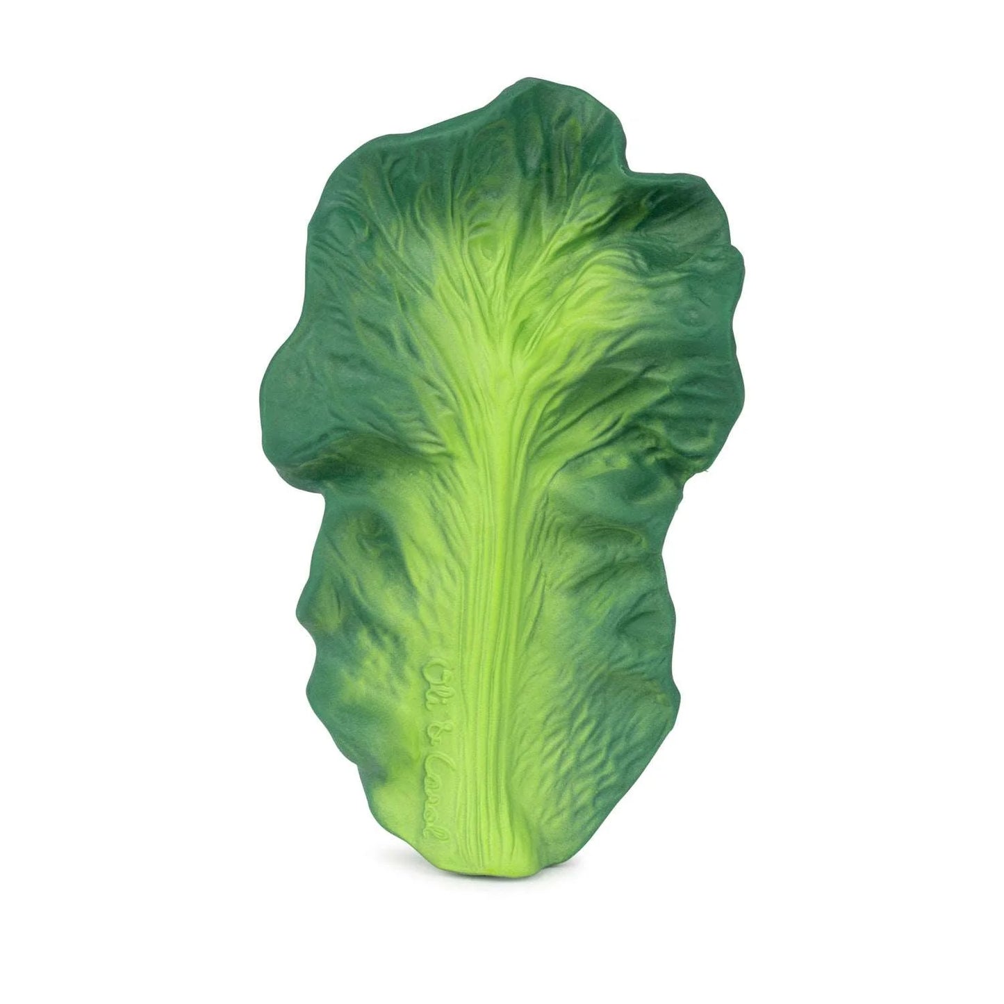 Oli & Carol Natural Rubber Baby Teether and Bath Toy - Kendall the Kale