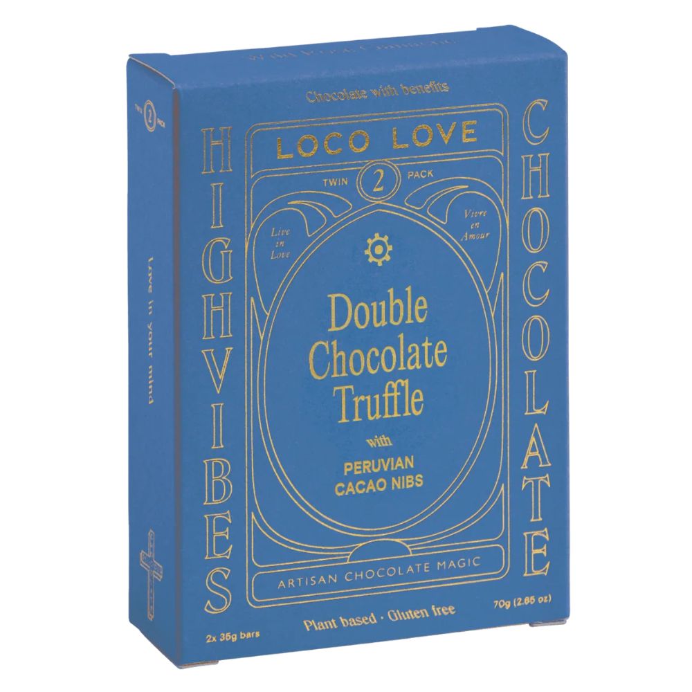 Loco Love Double Chocolate Truffle with Peruvian Cacao Nibs - Twin Pack 70g