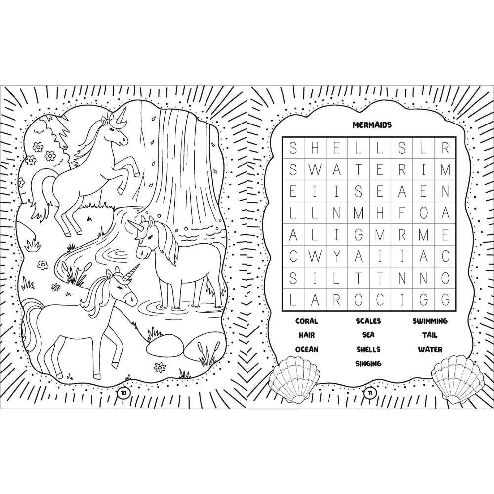 Lots of Things to Do and Colour - Unicorns, Enchanted Lands and Sweet Treats PINK