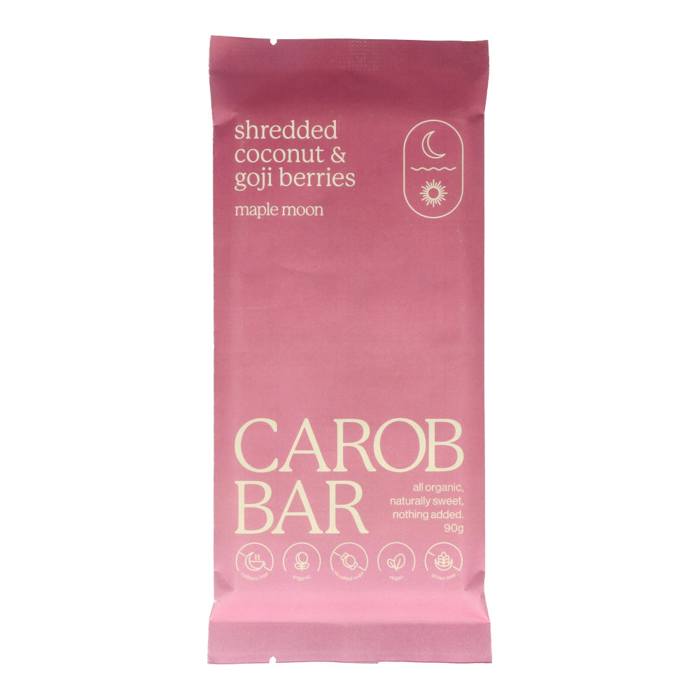 Maple Moon Organic Carob Bar 90g - Coconut & Goji