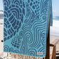 Sand Cloud Organic Cotton Beach Towel - Turtle Mint Swirl (93cm x 170cm)
