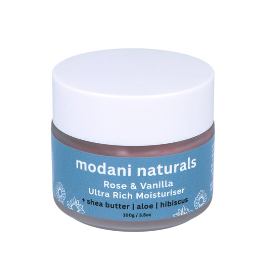 Modani Naturals Ultra Rich Moisturiser 100g - Rose & Vanilla