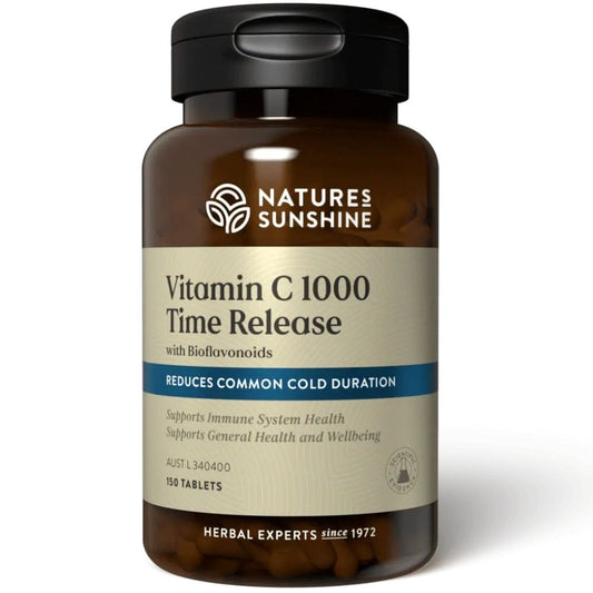 Nature's Sunshine Vitamin C 1000 Time Release w/ Bioflavonoids 150 Tablets
