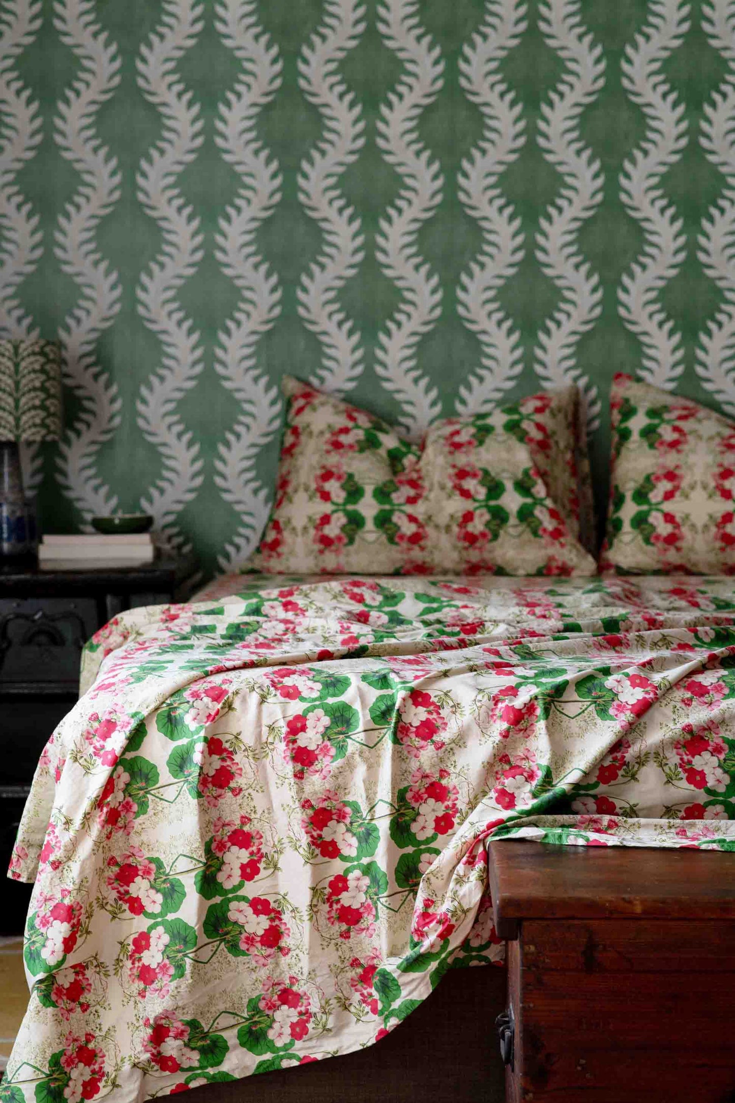 Lazybones Organic Cotton Sheet Set - Pelargonium