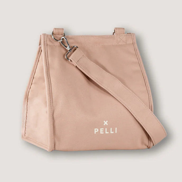 Pelli Crossbody Canvas LUNCH Cooler Bag with Shoulder Strap